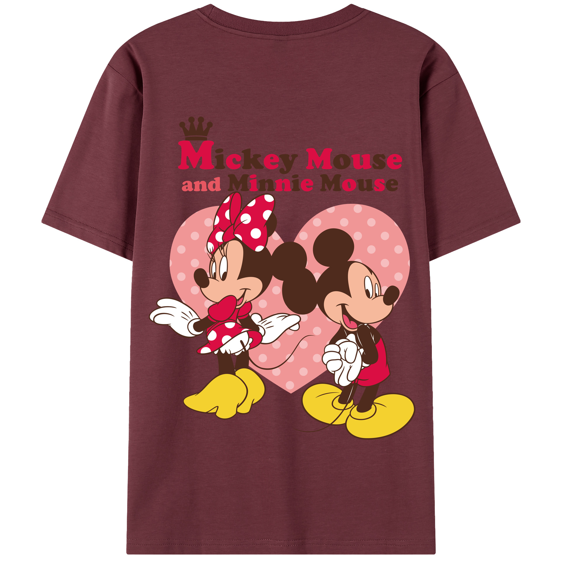 （画像用） ミッキーマウス Mickey Mouse 綿100％半袖Tシャツ（背面プリント）